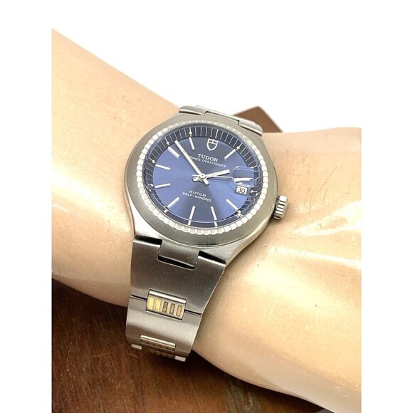 Tudor Mens Watch 9101/0 Vintage Prince Oysterdate Swiss Automatic Blue Dial 38mm - Picture 4 of 15